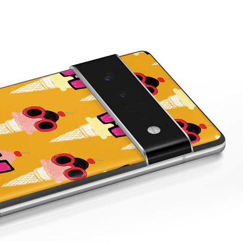 Bouffants and Broken Hearts Ice Cream with Shades Google Pixel 6 Skin